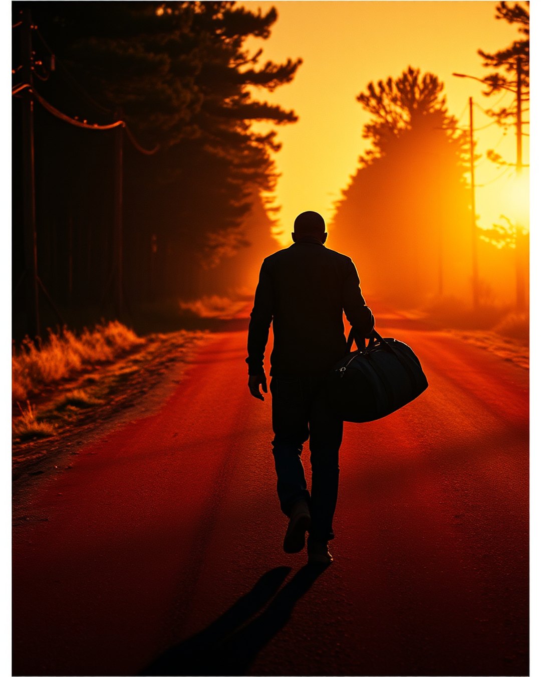 The Way Back Home — fictional A24-style student film poster